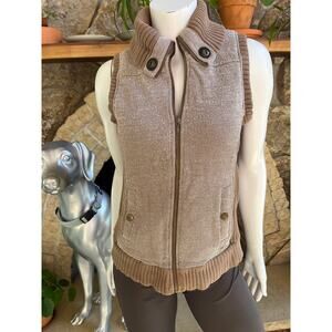 REI Full Zip Brown Sweater Vest Women's Size XS